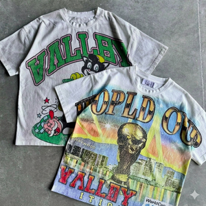 Custom Rhinestone T-shirt <b>Vintage</b> Acid Washed <b>Tee</b> O Neck Heavyweight 100% Cotton Print Boxy Cropped <b>Graphic</b> T Shirt Men - Product Image 3