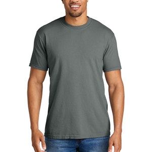 Camiseta Tri-Blend Gris para Hombre, Manga Corta, Cuello Redondo, Estilo Moderno, Mezcla de Algodón - Product Image 1