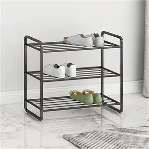 Compact 3 Tier Shoe Rack Open <b>Shelf</b> Storage Organizer Space Saving Design Strong Stable Frame Minimalist Modern Entryway Unit - Product Image 3