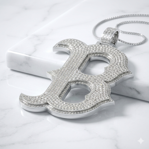 Colgante de Letra del Alfabeto de Gran Tamaño, Joyería Hip Hop, Plata Sólida 925 con Baño de Rodio, Diamante Moissanita, Inicial con Incrustaciones de Diamantes, para Fiesta - Product Image 2