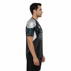 Ensemble d'uniformes de football entièrement sublimés sur mesure, maillot de football professionnel pour club, short 100% polyester, haute élasticité, respirant - Product Image 4