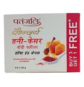Gel douche ayurvédique Saundarya au miel et à la safran, 125g, sans B3 ni G1, cosmétique à base de plantes, éclaircissant naturel pour la peau, bien-être - Product Image 1