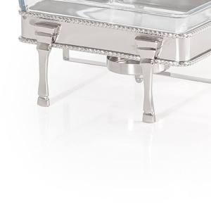Luxury Stainless Steel Square <b>Chafing</b> <b>Dish</b> Compact <b>Buffet</b> Food Warmer Catering Chafer <b>Set</b> with Single Fuel Holder and Decorative - Product Image 4