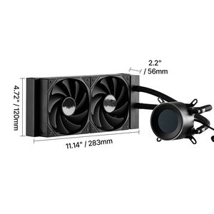 Ventole PWM da 120mm per Raffreddamento a Liquido CPU, Efficiente con Display 1.8 Max Ventola di Raffreddamento CPU AIO con Dissipatore ad Acqua in PC Nero 2200RPM - Product Image 5