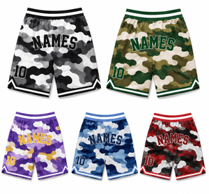 Pantalones Cortos de Baloncesto con Camuflaje Personalizado, Pantalones Deportivos de Malla para Equipo, Ropa Deportiva Transpirable para Entrenamiento - Product Image 2