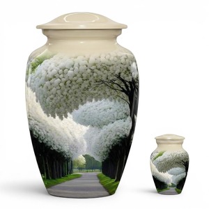 Urne funéraire en forme d'arbre fleuri - Style européen et américain, écologique, avec sac en velours, capacité de 220 pouces cubes - Product Image 4