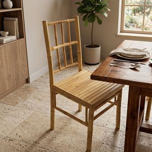 Silla de Comedor de Bambú Hecha a Mano a Buen Precio al por Mayor, Muebles de Bambú Natural Ecológicos para el Hogar, Cafetería, Resort, Restaurante - Product Image 4