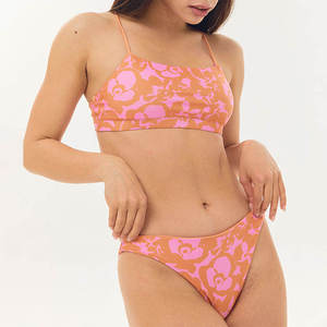 Custom <b>Triangle</b> Unisex Luxury Fitness Swimwear Designer <b>Bikini</b> <b>Set</b> 100% Polyester High Stretch Eco-Friendly Quick Print Front - Product Image 1