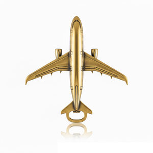 Regalos promocionales del fabricante, recuerdo de aerolínea, abridor de botellas de metal personalizado con forma de avión - Product Image 6