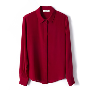 Blusa de Oficina Elegante para Mujer, Estampada, Bordada, de Chifón, Holgada, de Manga Larga, al por Mayor - Product Image 4