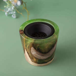 Hand-Made Wood Resin Incense Burner Sandalwood Aromatic Diffuser All-Season Home <b>Office</b> <b>Decor</b> Ramadan Eid <b>Decor</b> Unique Style - Product Image 4