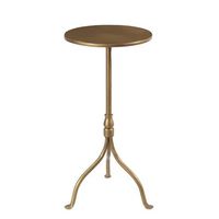 Table d'appoint en métal au design élégant avec finition dorée antique, table basse pour salon et décoration intérieure