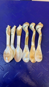 Luxury Iridescent <b>Abalone</b> Inlay Mother of Pearl Spoon Natural Seashell Espresso Coffee Dessert Spoon Gourmet Cutlery - Macy - Product Image 5