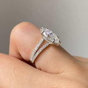 Women's Marquise <b>Diamond</b> Engagement <b>Ring</b> Prong Setting 1.75 Carat Lab-Grown Wedding 14k Eternity Vermeil Party Anniversary Gift - Product Image 5