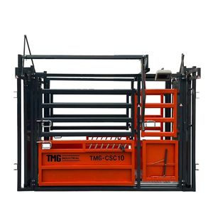 TMG CSC10 10FT Chute di Lavoro per Bestiame con Bilancia da 4500 libbre, Uscita Laterale, Aperture Oscillanti Superiori/Inferiori, Display LCD per il Peso, per Zootecnia - Product Image 2