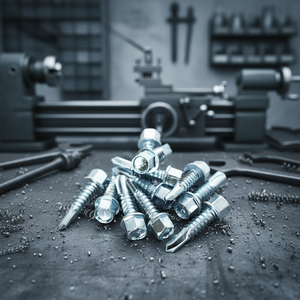 สกรูเจาะยึดหัวหกเหลี่ยม PDC เหล็กกล้าคาร์บอน ชุบสังกะสี/ชุบกัลวาไนซ์/ฟอสเฟต ขนาดเมตริก/นิ้ว ระดับ 8 เกรดปรับแต่งได้ สำหรับงานหลังคา - Product Image 1