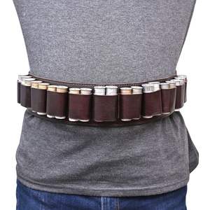 Ceinture porte-cartouches double canon en cuir de vachette avec boucle robuste - Product Image 3