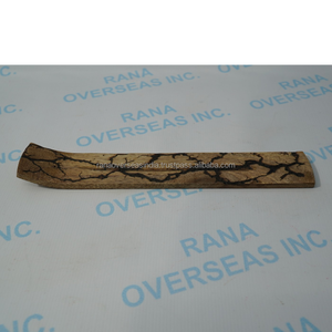 Quemador de incienso de madera con patrón artístico de vetas de madera quemada, bandeja larga para varillas de incienso, para yoga, meditación y decoración del hogar - Product Image 4