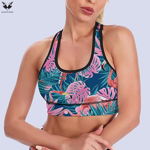Sports Fitness Bra For Women High <b>Support</b> Padded Workout <b>Crop</b> <b>Top</b> Yoga Fitness Gym Casual Breathable Solid Sports Bras - Product Image 4
