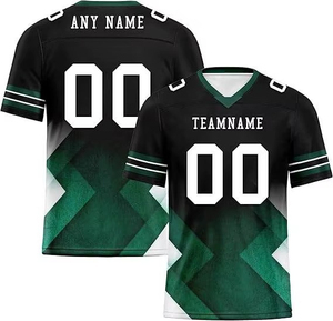 Maillot de football américain réversible en mesh 100 % polyester, coupe athlétique, manches courtes, sublimation, vêtements de sport, grandes tailles - Product Image 1