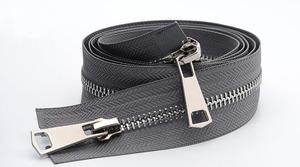 High Quality Direct Factory Multi-color Double Slider Metal <b>Zipper</b> Cheap <b>Zipper</b> Wholesale - Product Image 1