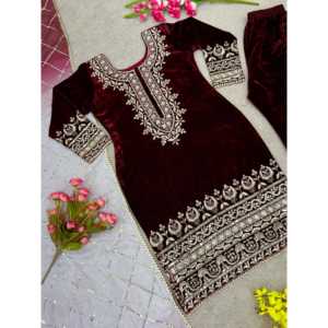 Conjunto de ropa de fiesta de diseñador para mujer, parte superior inferior y Dupatta, elegante y elegante - Product Image 4