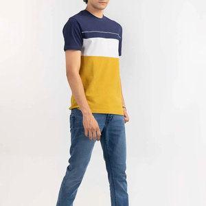 Camiseta Casual para Hombre al por Mayor, 100% Algodón Tejido, Manga Corta, Cuello Redondo, Corte Regular, Estilo Urbano, Liso Teñido, Personalizable con Logotipo OEM - Product Image 3