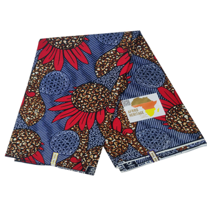 Tela de Algodón 100% con Estampado de Cera Real, Ecológica, Antibacteriana, Diseño Digital de Paisley, para Decoración del Hogar, Cortina Mediana - Product Image 4