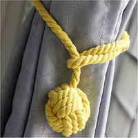 Attache de rideau en corde Ticback, boule suspendue en coton, boucle de rideau en corde, rails et accessoires