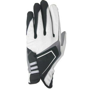 Gant de golf unisexe à enfiler, blanc et noir, en cuir véritable, antidérapant, pour le sport - Product Image 5