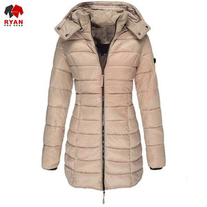 Chaqueta Larga Acolchada para Mujer, Diseño Acolchado, Ligera, Cálida, para Invierno, con Capucha - Product Image 1