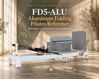 Vente directe usine : Reformer Pilates pliable en aluminium avec ressorts à câble musical pour les distributeurs d'équipements de Pilates