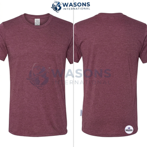 Camiseta de Algodón de Manga Corta con Cuello Redondo y Color Sólido para Hombre, Estilo Casual, Corte Regular, Marca WASONS INTERNATIONAL - Product Image 4