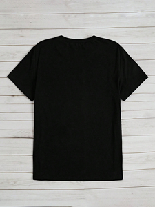 เสื้อยืดผู้ชาย RAPID SPORTS ผ้าฝ้าย 100% ทรงหลวม สไตล์ลำลอง ติดกระดุม ลายตัวอักษร แขนสั้น ดีไซน์ถัก ขายส่ง - Product Image 3