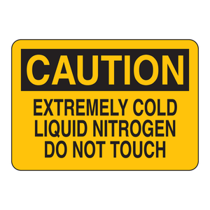 Brady Liquid Nitrogen Caution Sign Extremely Cold Wall-Mounted Lab <b>Safety</b> - Product Image 2