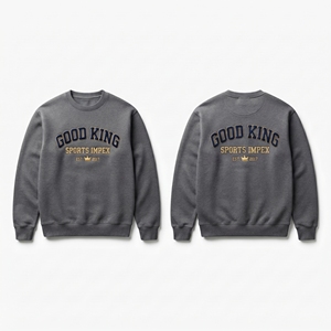 เสื้อสเวตเชิ้ตคอกลมสีเทาสำหรับผู้ชายแบบกำหนดเอง ขายส่ง เสื้อพิมพ์ลายกราฟิก เสื้อสวมหัวลำลอง เสื้อสเวตเชิ้ตสำหรับออกกำลังกาย ผู้ผลิต OEM - Product Image 3