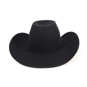 Sombrero de Vaquero de Lana Negra a Rayas, Transpirable, Resistente al Viento, Unisex, para Adultos, Ala Ancha, 56-58 cm, Primavera/Verano, Playa, Aire Libre - Product Image 1