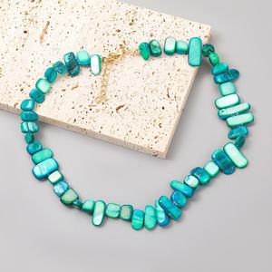 Collier de perles irrégulières en résine faites à la main, multicolores, bijoux de mode, artisanat moulé, pour femmes et filles - Meilleures ventes - Product Image 3