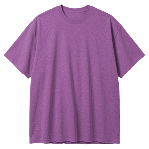 Camiseta de algodón oversize para hombre, corte holgado, estilo urbano, cuello redondo, informal, de moda, 300 gramos, frente liso, manga corta, color liso - Product Image 2