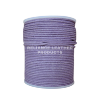 Cordon en cuir et coton ciré rond de couleur personnalisée pour la fabrication de bracelets et accessoires de bijouterie