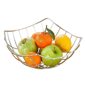 Corbeille à fruits décorative en fer de haute qualité, panier de rangement en fil métallique à design ouvert, vaisselle en métal pour la maison et l'hôtellerie (vente en gros) - Product Image 3
