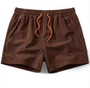 Shorts de course pour hommes personnalisés, écologiques, respirants, imperméables, d'été, taille mi-haute, avec poches, design en maille, fermeture élastique à la taille, unis - Product Image 1