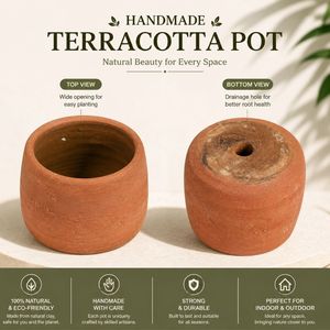 Maceta Pequeña de Terracota Hecha a Mano de Alta Calidad, 7 cm, Transpirable, Ecológica, para Jardín, Exterior, Hierbas, Cactus - Product Image 3