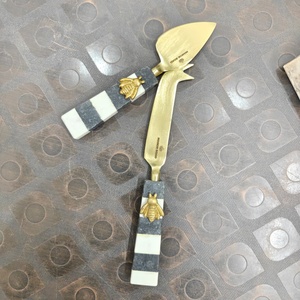 Ensemble de couteaux à fromage de haute qualité, manche en marbre, design moderne et simple, 5 pouces, passe au lave-vaisselle, cuisine à domicile - Product Image 1