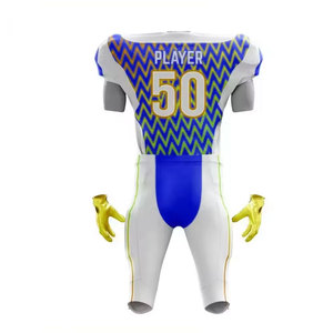 2206 Vente en gros Maillot de football américain personnalisé par sublimation pour jeunes, uniforme d'entraînement universitaire surdimensionné unisexe avec nom d'équipe - Product Image 3