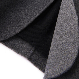 Abrigo Largo de Lana para Mujer, Cuello Camisero, Color Negro Sólido, Ropa de Invierno Cálida - Product Image 5