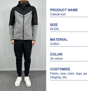 Conjuntos Deportivos para Hombre OEM, Venta al Por Mayor de Fábrica, Impresión Personalizada con Logotipo de Marca, Sudaderas con Capucha y Pantalones, Conjuntos de Dos Piezas, Trajes Deportivos - Product Image 2