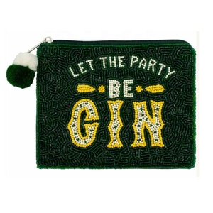 Monedero Mini con Cierre de Cremallera y Letras Bordadas Estilo Vaquero, Bolsa Multifuncional Hecha a Mano con Cuentas para Llaves, Tarjetas, Efectivo y Monedas - Product Image 3