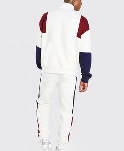 ชุดวอร์มผ้าคอตตอนแบบบล็อกสีของผู้ชายชุดวอร์มผ้าคอตตอน100% ขอบเป็นสันออกแบบโลโก้ได้ตามต้องการ - Product Image 2