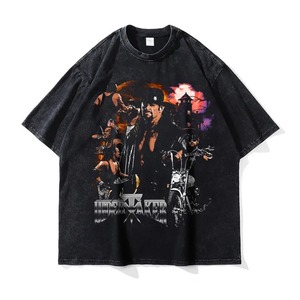 T-shirt Homme Oversize à Épaules Tombantes, Coupe Boxy, Respirant, Manches Courtes, en Coton, Décontracté, avec Broderie Graphique - Product Image 1